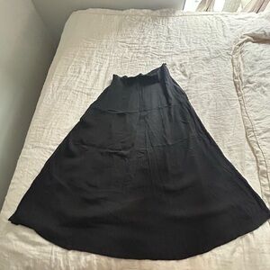 Black Maxi Skirt — Elegant A-Line Flow